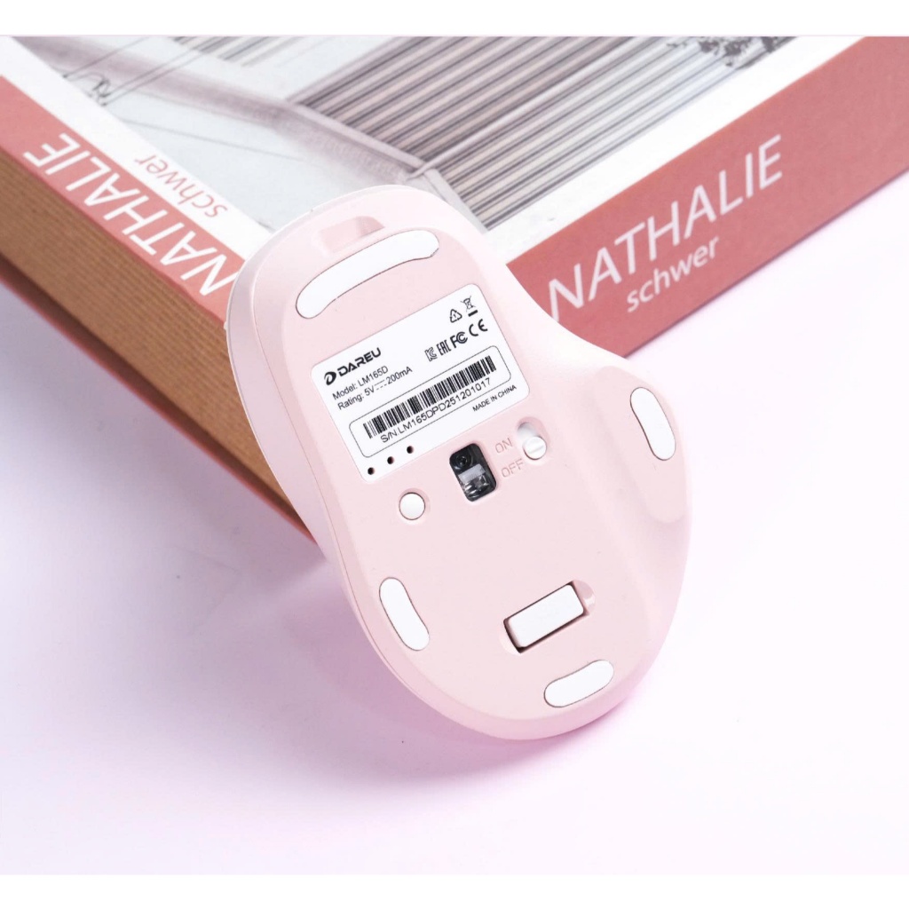Chuột Không Dây Dareu LM165D 2.4G + Bluetooth | Pin sạc 300mAh (75h) / 2400 DPI /75g / Silent Click | BigBuy360 - bigbuy360.vn