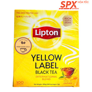 Trà lipton túi lọc nhãn vàng hộp có 100 túi lọc x 2g/1 gói
