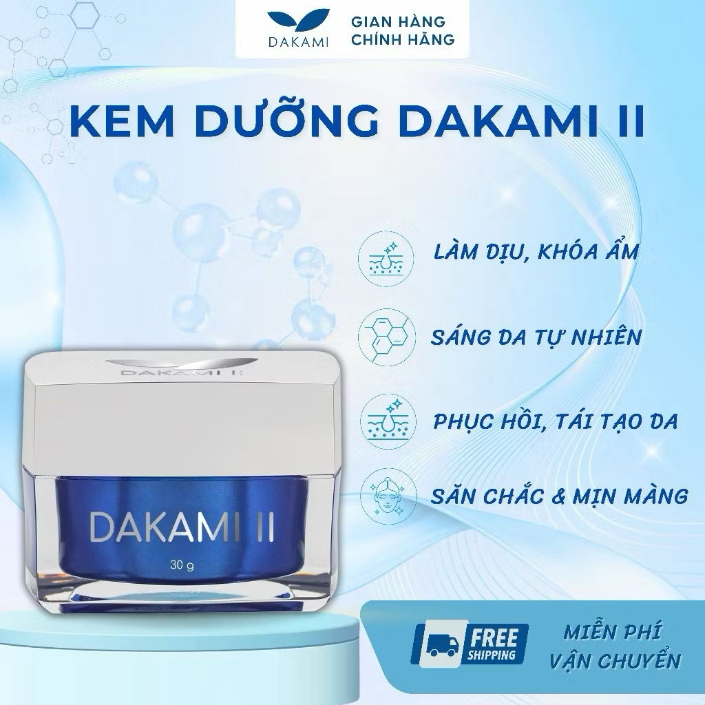 Kem Dưỡng Da Dakami II Chính Hãng - Dưỡng Trắng Da, Cấp Ẩm, Mờ Thâm Nám Hộp 30g