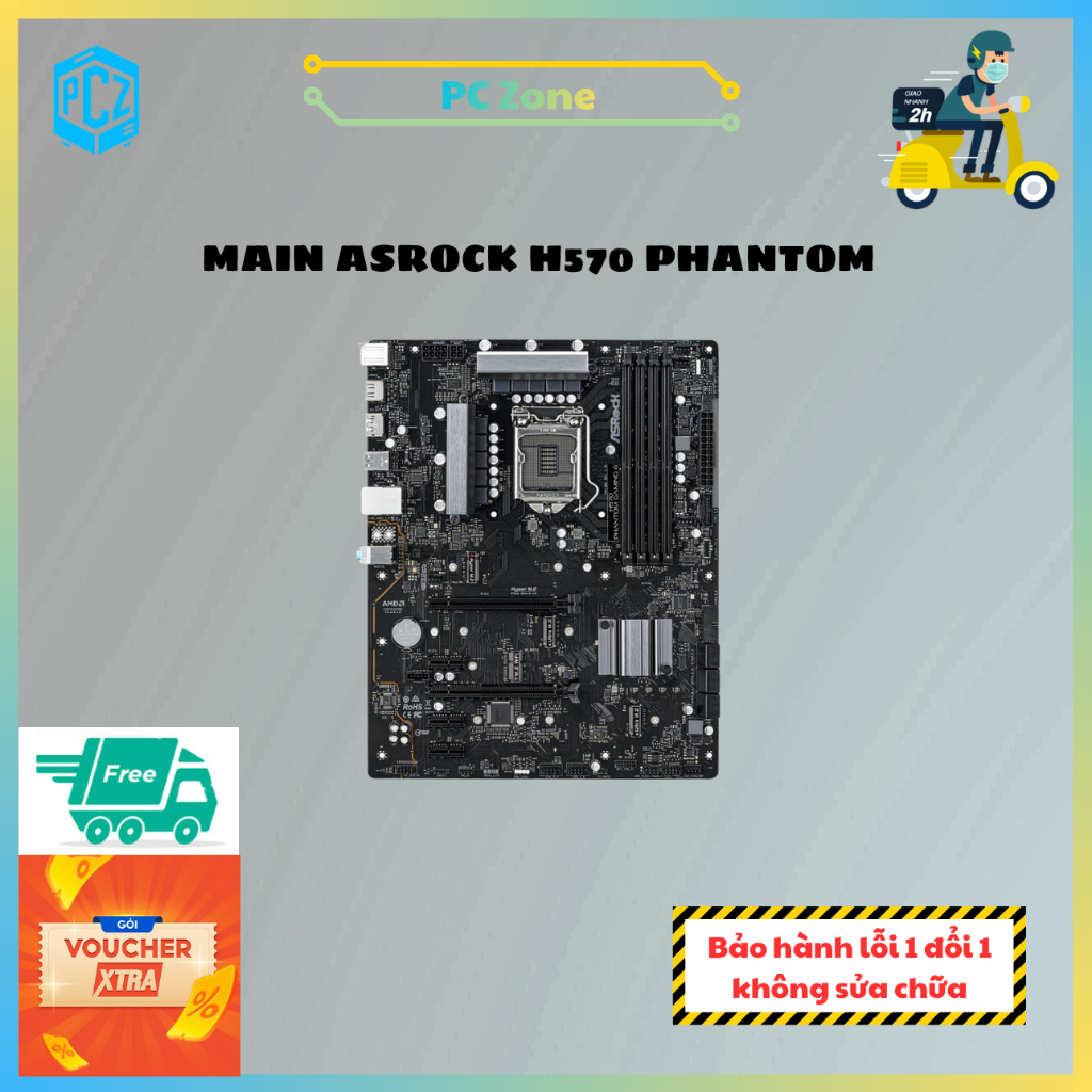 Mainboard - Bo mạch chủ AsRock H570 Phantom Gaming 4 128GB LGA 1200 DDR4 ATX - 2ND
