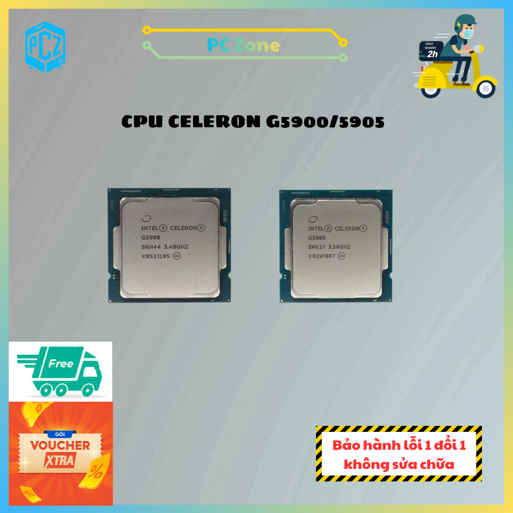 CPU - Bộ vi xử lý Intel Celeron G5905/5900 GHz 4MB LGA1200  58W 14nm 2nd