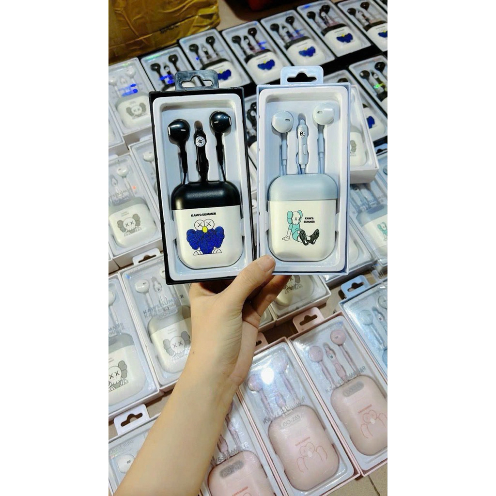 Tai Nghe Có Dây Dễ Thương Jack 3.5mm Kèm Hộp Đựng Cute - Tai Nghe Nhét Tai Có Mic