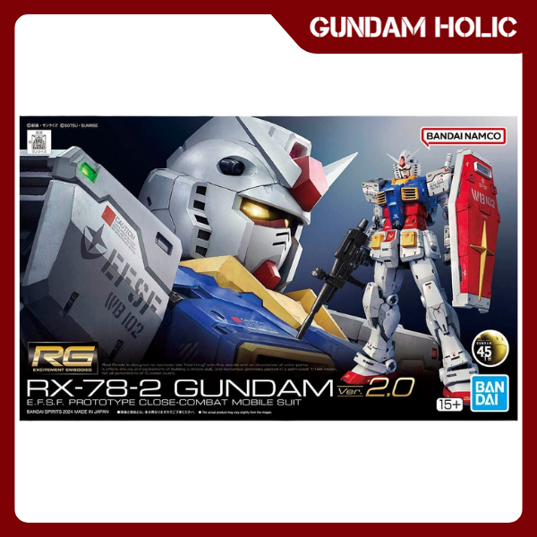 [CÓ SẴN] Mô Hình Lắp Ráp RG RX-78-2 Gundam Ver 2.0 – Gundam Mobile Suit Chính Hãng Bandai