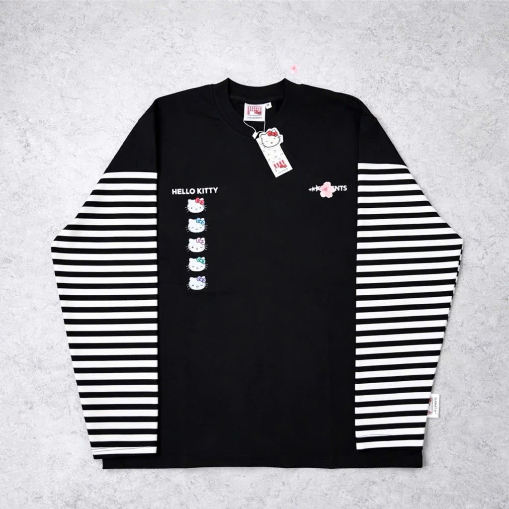 Áo tay dài Lì Double Sleeves Oversize vải cotton mịn mượt dày dặn, thấm hút mồ hôi full tag mạc chuẩ