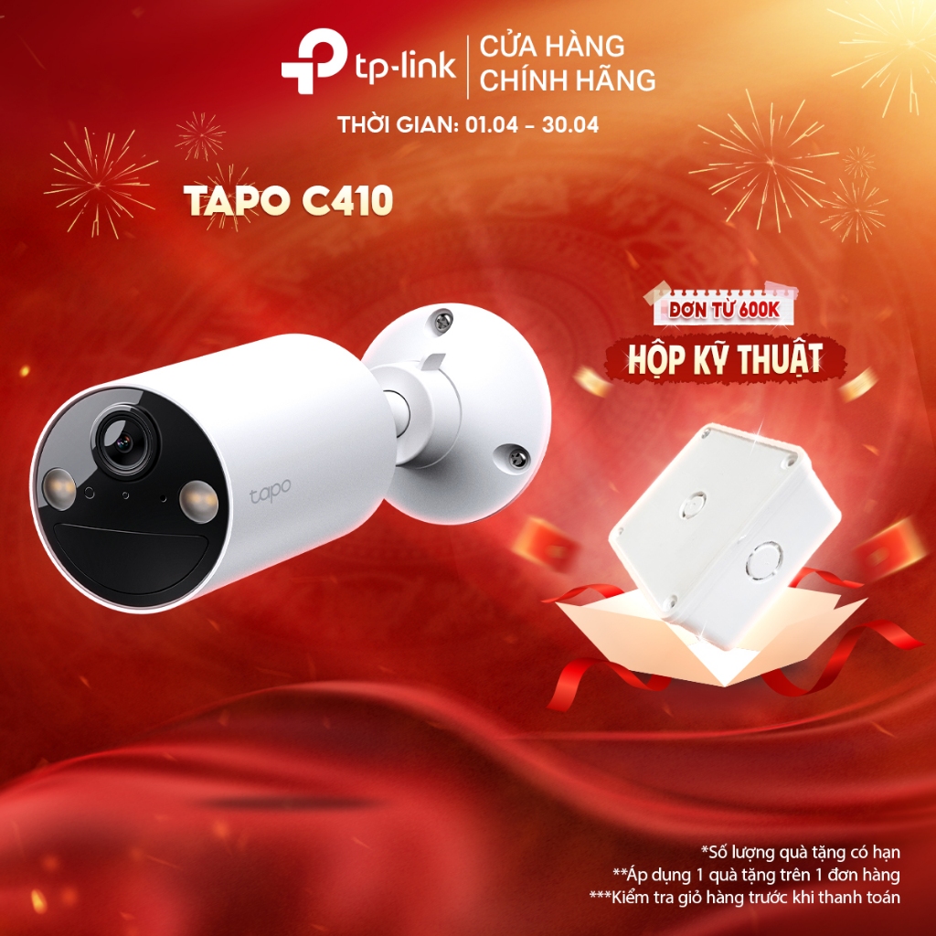 Camera WiFi Ngoài Trời TP-Link Tapo C410 / C410 KIT / C425 / Tapo C425 KIT Chống Nước 2K QHD Dùng Nă