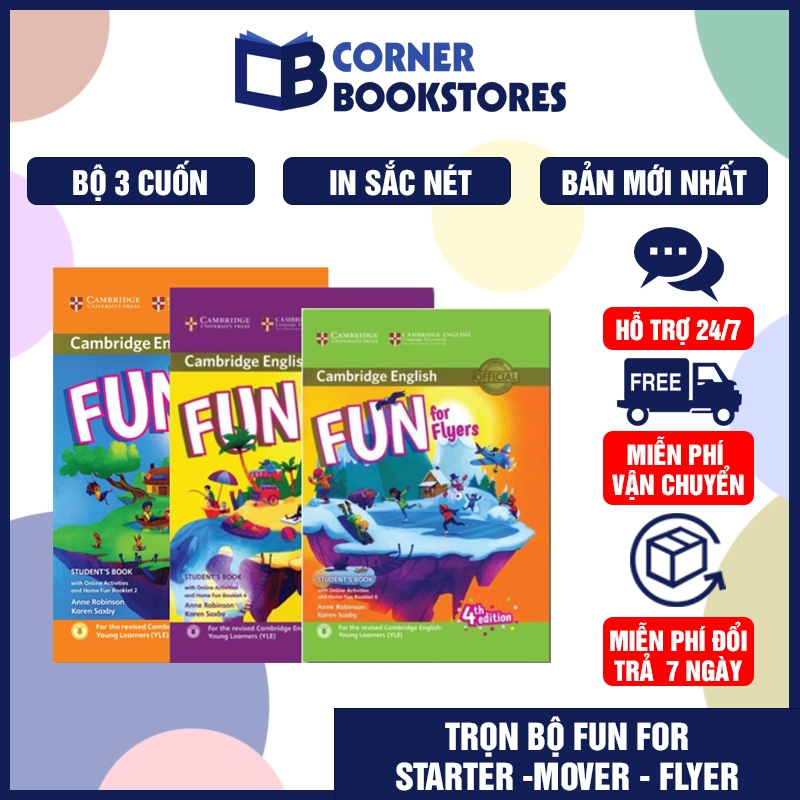 Sách – Fun for Starters, Movers, Flyers | Luyện Thi Cambridge Chuẩn Quốc Tế + File Nghe Audio