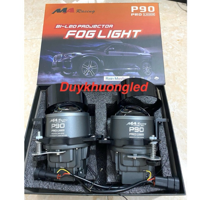 Đèn Bi Gầm 3.0 3Màu P90 Laser  Maracing 60W Có Quạt (12-24V)