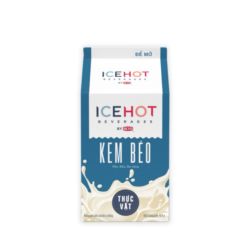 [HOẢ TỐC] Kem béo thực vật ICEHOT hộp 454gr (Rich Lùn)