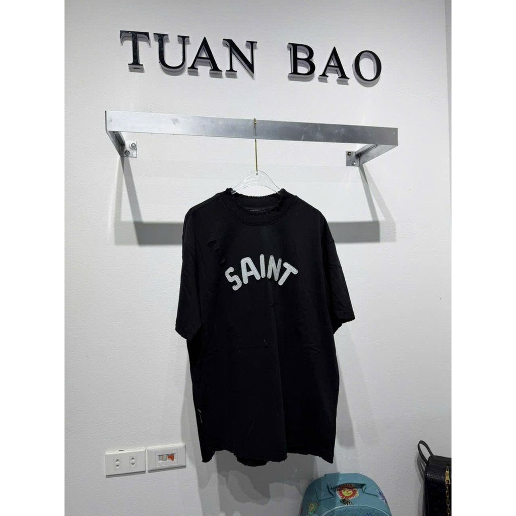 ⚡️[High Quality] T-Shirt Tears Of Saint Phối Trắng Đen Mix Rách Hoạ tiết Hàng QCCC Loại 1