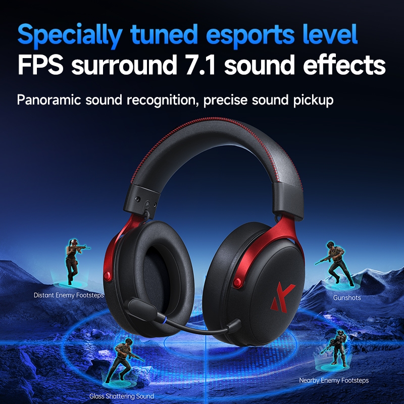 Tai nghe Gaming không dây Mchose V9 pro - 3 Mode - Âm thanh 7.1 - Pin 2000mah - Có app - Turn sẵn | BigBuy360 - bigbuy360.vn
