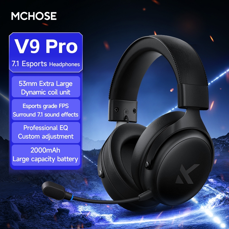 Tai nghe Gaming không dây Mchose V9 pro - 3 Mode - Âm thanh 7.1 - Pin 2000mah - Có app - Turn sẵn | BigBuy360 - bigbuy360.vn