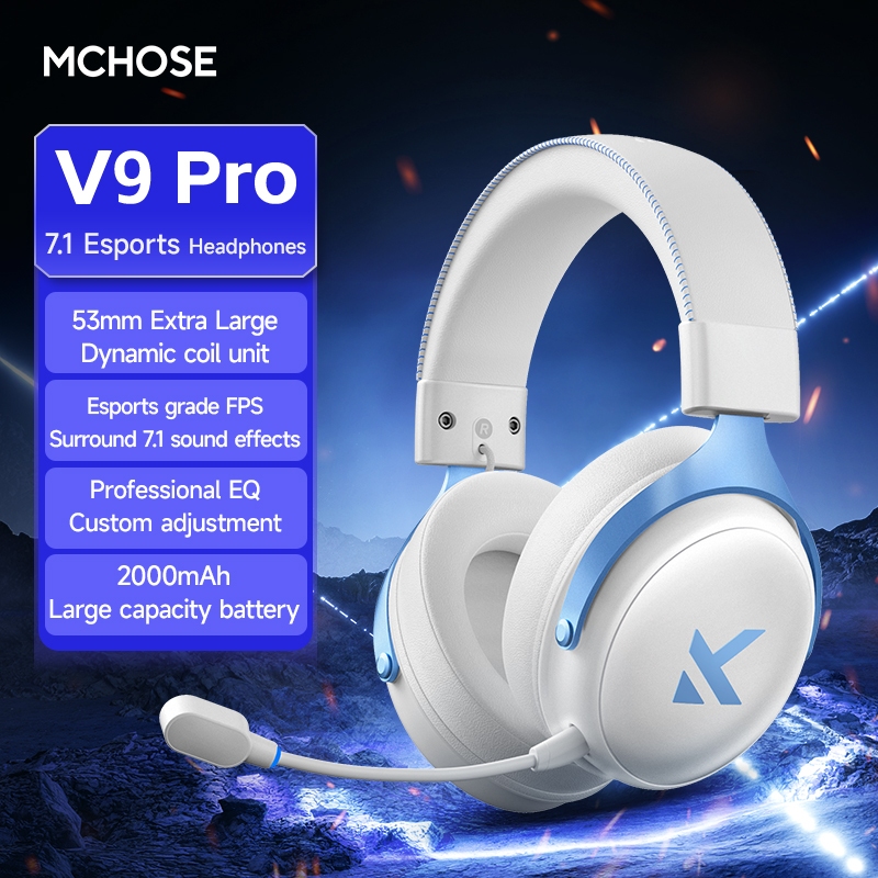 Tai nghe Gaming không dây Mchose V9 pro - 3 Mode - Âm thanh 7.1 - Pin 2000mah - Có app - Turn sẵn | BigBuy360 - bigbuy360.vn