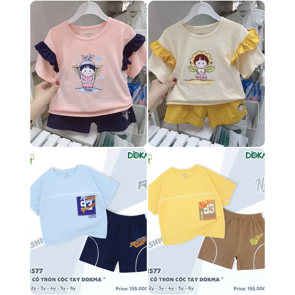[Dokma/Chính Hãng] Bộ cộc tay thể thao Dokma Kids cho bé trai