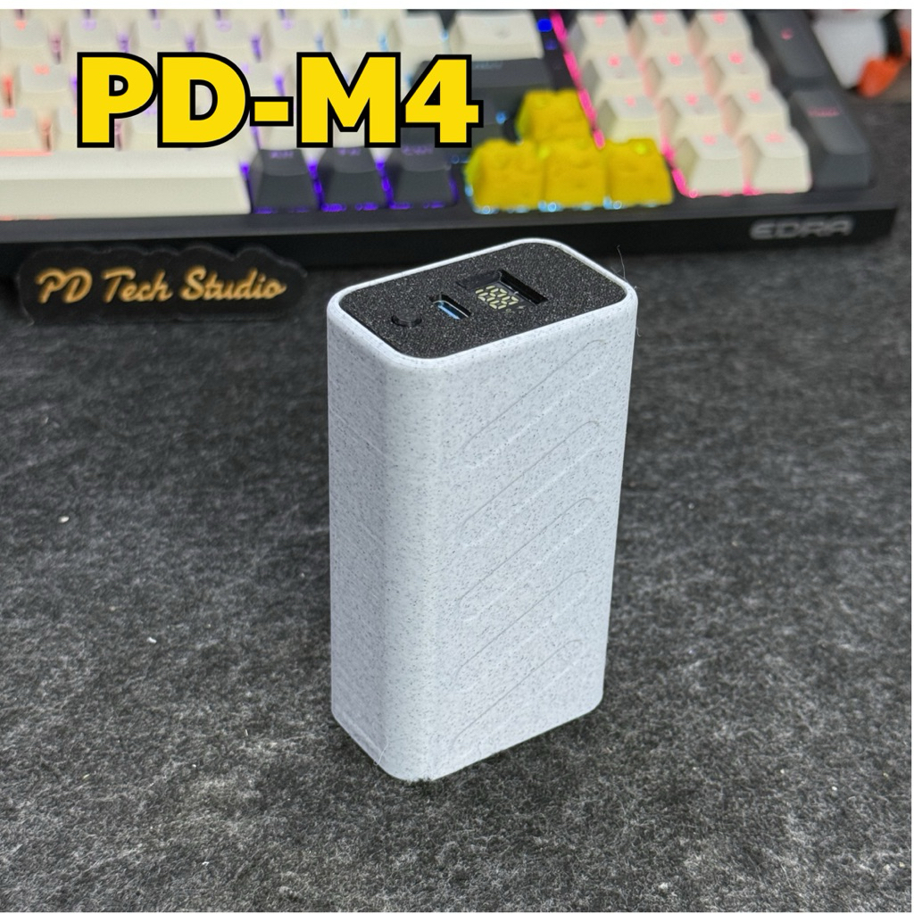 Mạch & Box Sạc Dự Phòng PD-M4 (2 Cell 21700), Vỏ PETG Marble Cao Cấp - PD Tech Studio