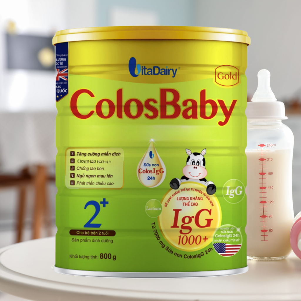 [Dates ở phân loại sữa] [Vitadairy] Sữa bột Colosbaby Gold Mẫu Cũ -  Miễn Dịch Khoẻ - Bé Tăng Cân