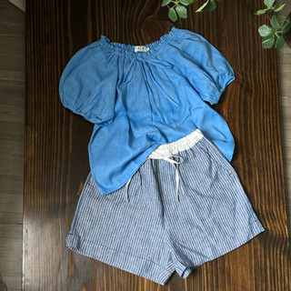 𝗖𝗔𝗟𝗠 Quần short linen tưng wash kẻ sọc may thiết kế
