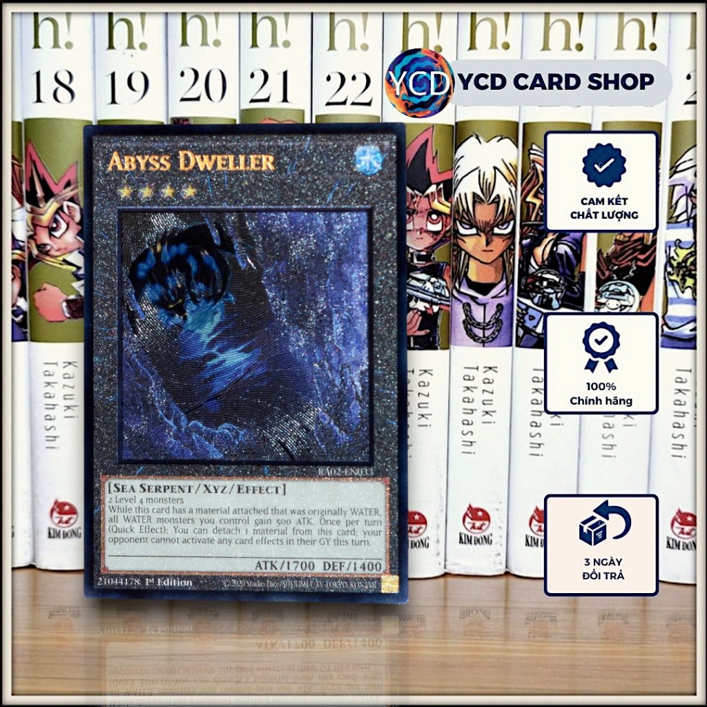[YCDcardgame] Thẻ Bài Yugioh Chính Hãng Abyss Dweller - Prismatic Ultimate Rare [XYZ]