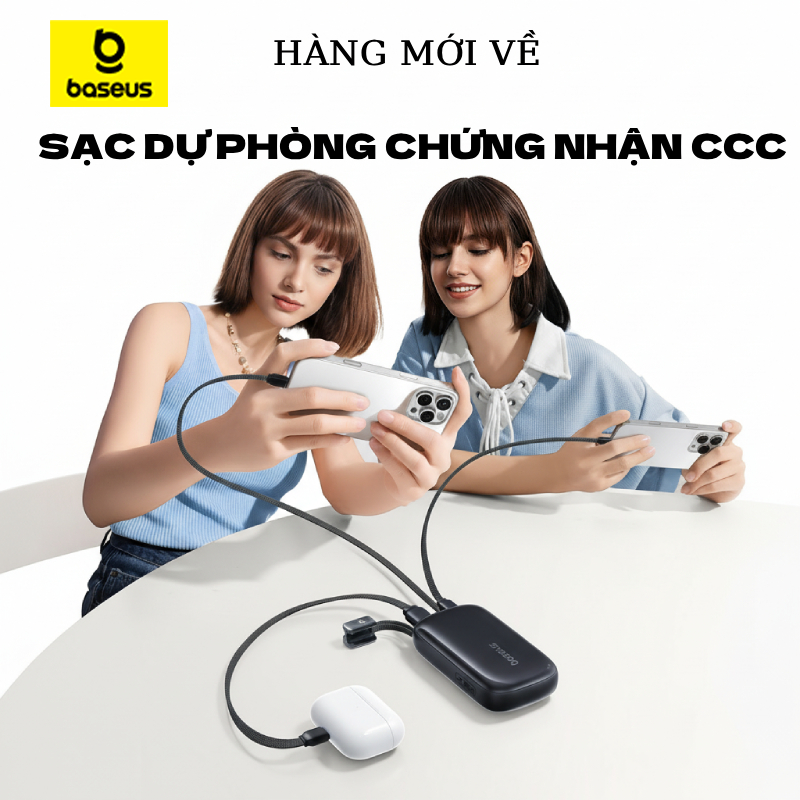 [CHUẨN CHỨNG NHẬN CCC] Sạc Dự Phòng Baseus EnerFill FC21 Qpow3 Ultra 10000mAh/20000mAh 22.5W - Sạc Nhanh 3 Cổng Kèm Cáp | BigBuy360 - bigbuy360.vn