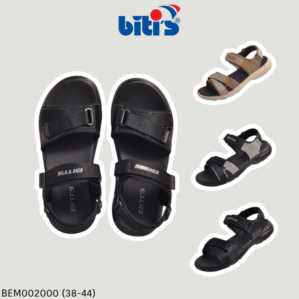 BITI'S I Sandal nam size 38-44 Dép quai hậu học sinh cao cấp quai dán điều chỉnh siêu nhẹ BEM002000