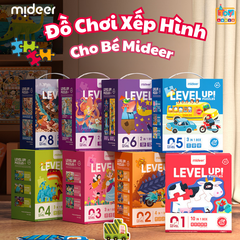 Bộ Xếp Hình Puzzle Mideer Cho Bé 3–8 Tuổi – Đồ Chơi Giáo Dục Ghép Tranh Nhiều Level