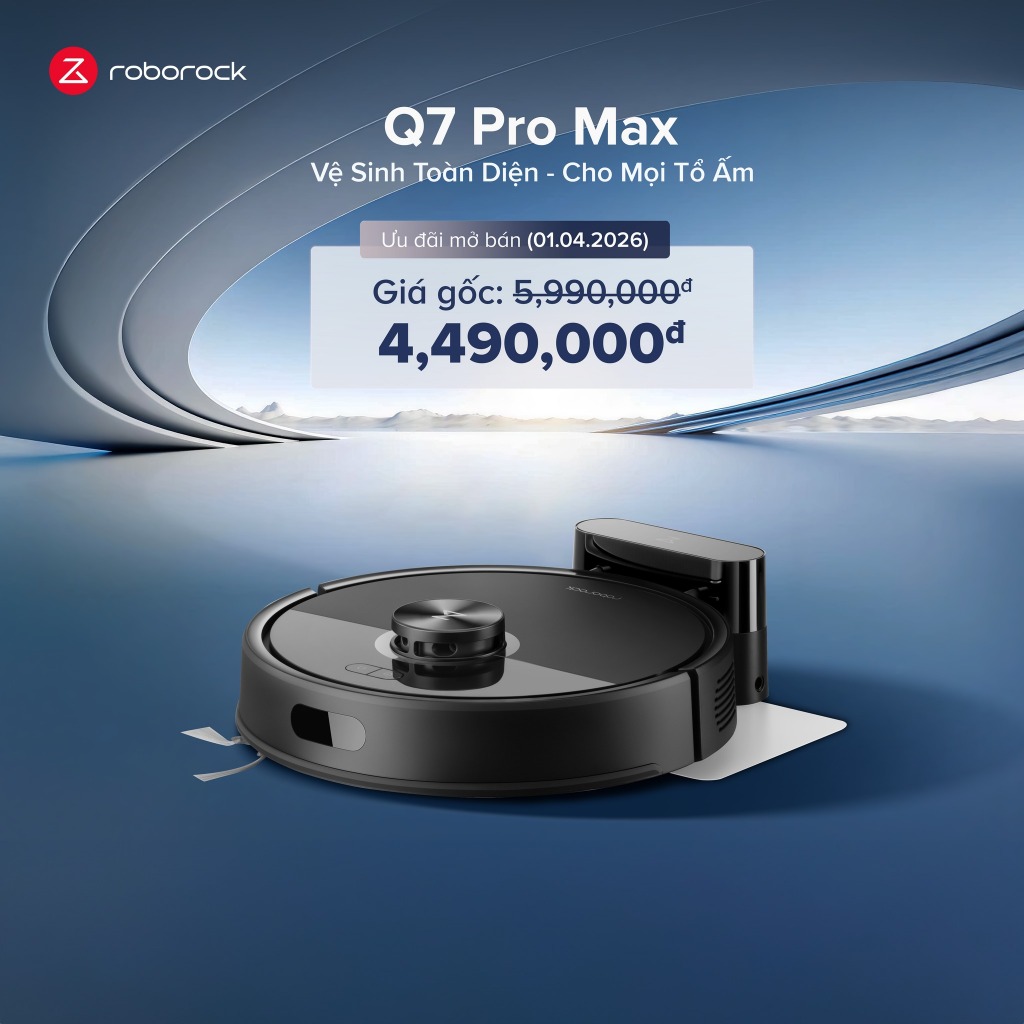 Robot hút bụi lau nhà Roborock Q7 Pro Max | Q7 Pro Max + Lực hút 13000Pa