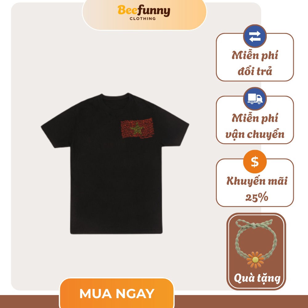 Bee Funny Clothing – Áo Thun Unisex Vietnam Map | Bản Đồ Việt Nam Nghệ Thuật Form Chuẩn