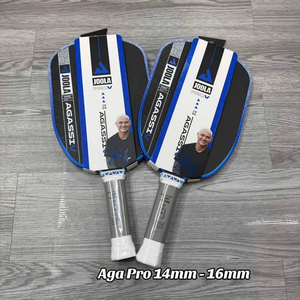 Vợt Pickleball Joola Agassi Pro V Andre Agassi Royal Blue 16mm - 14mm tặng kem quấn cán