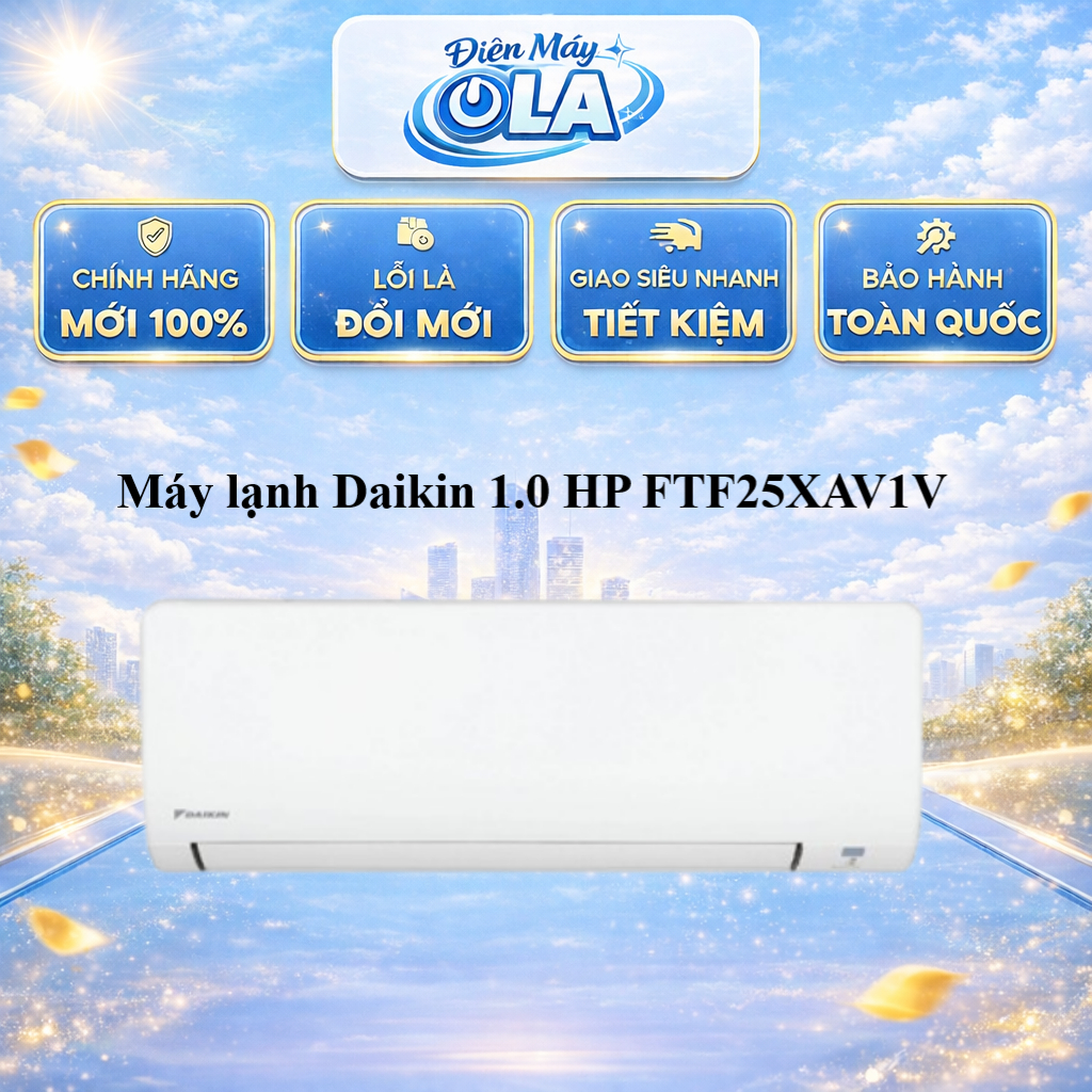 (TOÀN QUỐC) - FTF25XAV1V - Máy Lạnh KHÔNG INVERTER Daikin 1.0HP FTF25XAV1V