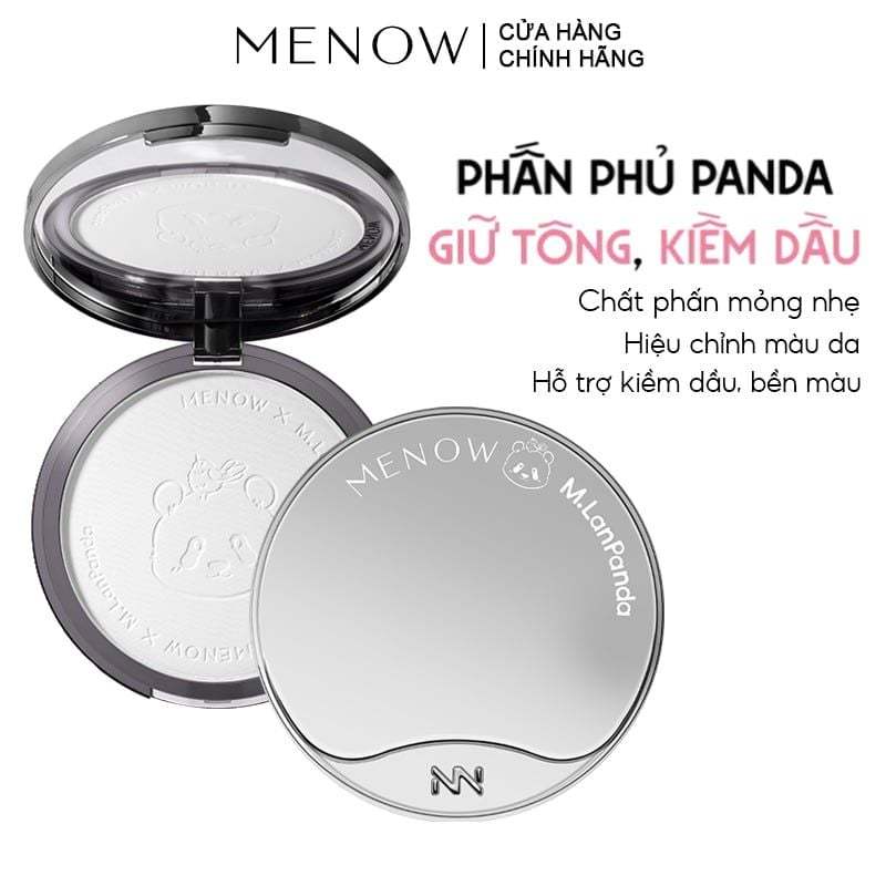 Phấn Phủ Dạng Nén Menow x Menglan Panda Velvet Mist Complexion Powder 21g