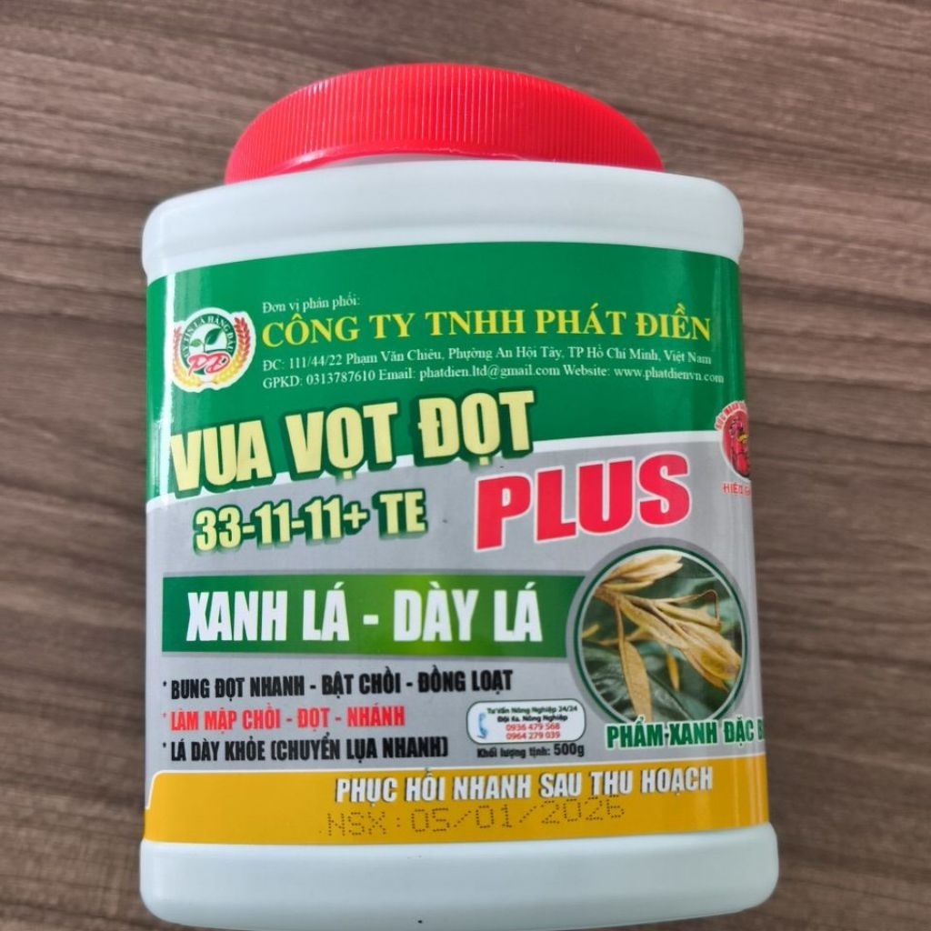 VUA VỌT ĐỌT 33+11+11-TE, HỘP 500G