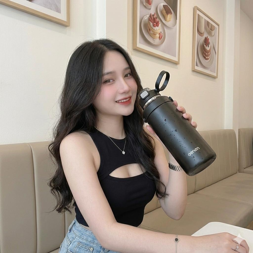 Bình Giữ Nhiệt Thể Thao Có Ống Hút 1500ml INOX 316 Giữ Nhiệt 24 Tiếng - NENON | BigBuy360 - bigbuy360.vn