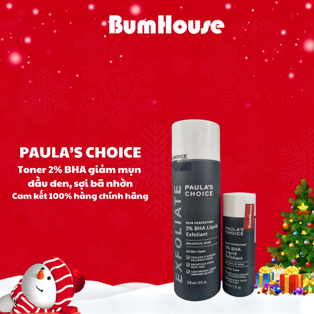 [HÀNG CTY] Dung dịch loại bỏ tế bào chết Paula's Choice Skin Perfecting 2% BHA Liquid Exfoliant 30ml