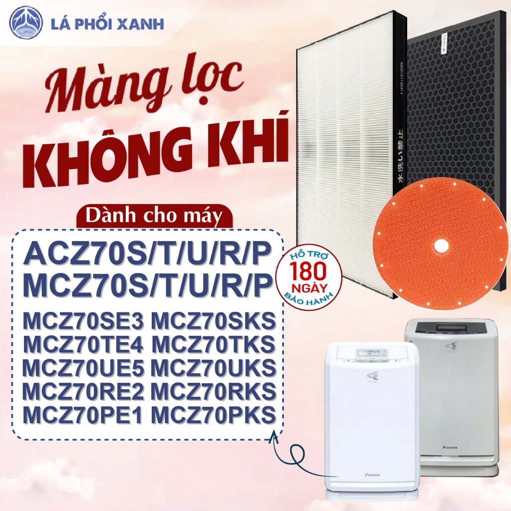 Màng lọc không khí tương thích cho máy Daikin MCZ70 ACZ70 4 trong 1 - Màng lọc Hepa - Tấm lọc không 
