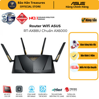 Router wifi asus rt-ax88u hai băng tần, chuẩn ax6000 - hàng chính hãng