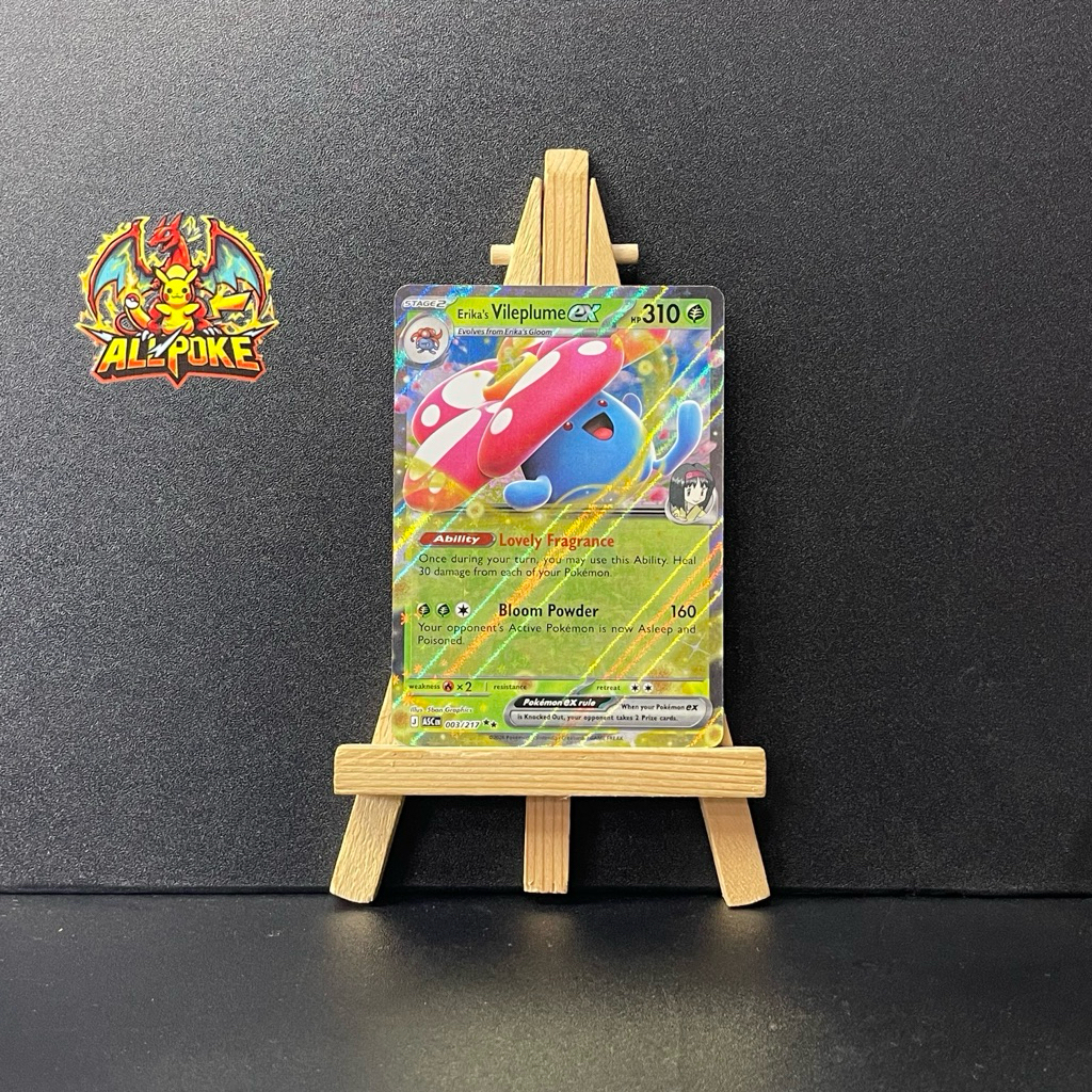 [ AllPoke ] Thẻ Bài Pokemon TCG,Erika's Vileplume 003/217 ex - ME: Ascended Heroes (ASC) -M-NM