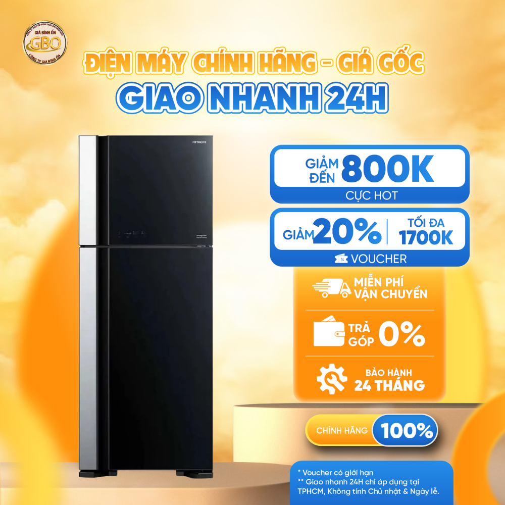 R-FG560PGV8X(GBK) - Tủ Lạnh Hitachi Inverter 450 lít