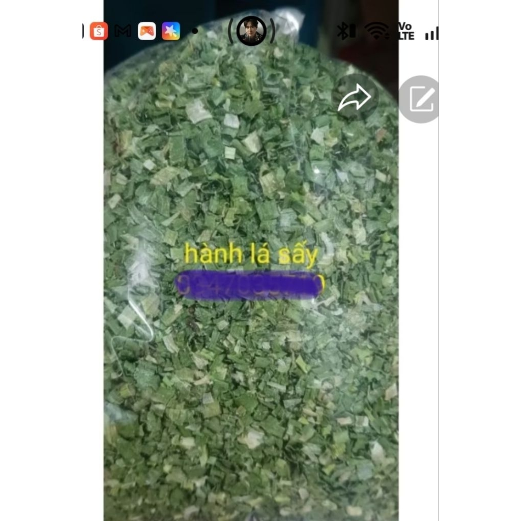 hành lá sấy khô 100g