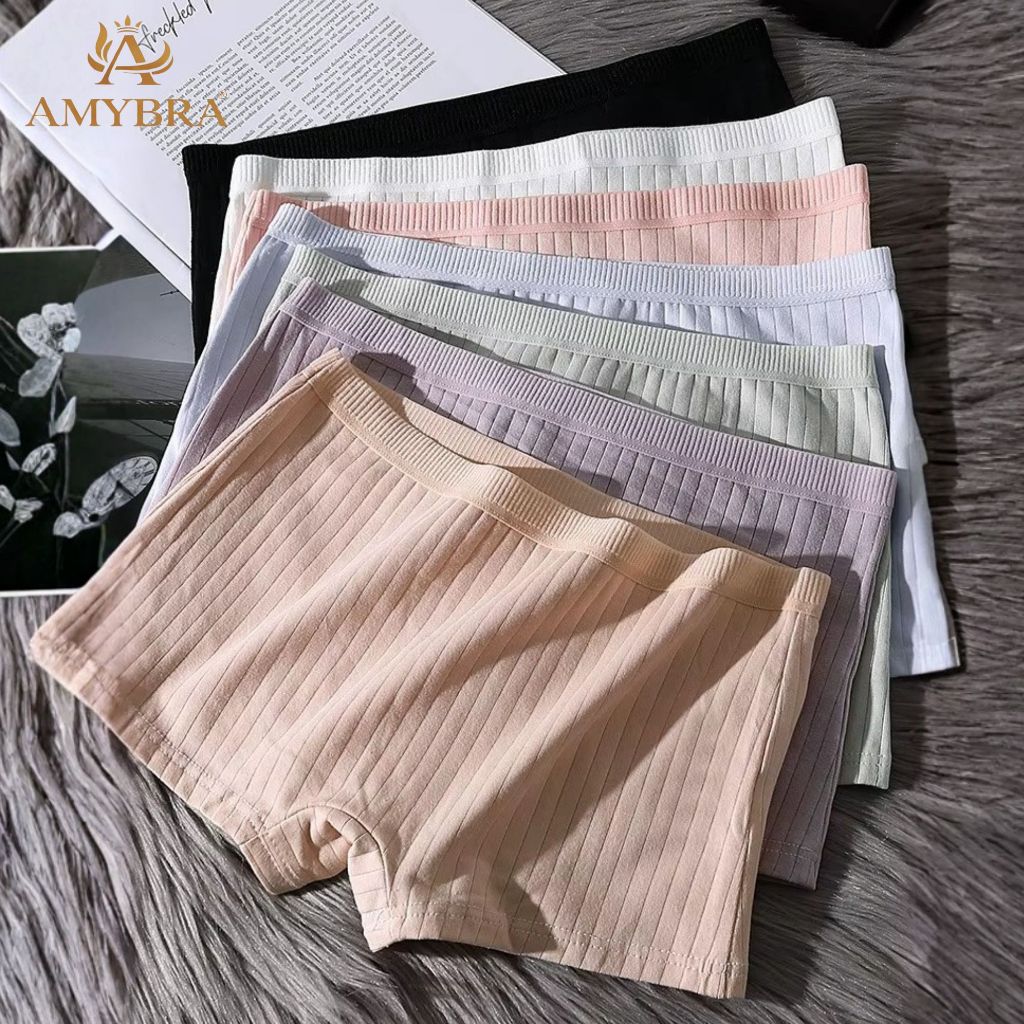 [XẢ HÀNG] Quần bảo hộ mặc váy cotton chống lộ - Quần mặc trong váy cạp vừa viền thun co giãn AMYBRA 