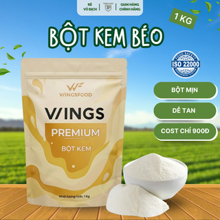 [Lẻ] Bột Kem Béo Wings Cao Cấp, Bột Kem Béo Pha Trà Sữa, Béo Thanh, Thơm Trà, Phù Hợp Nhiều Loại Trà | 1kg