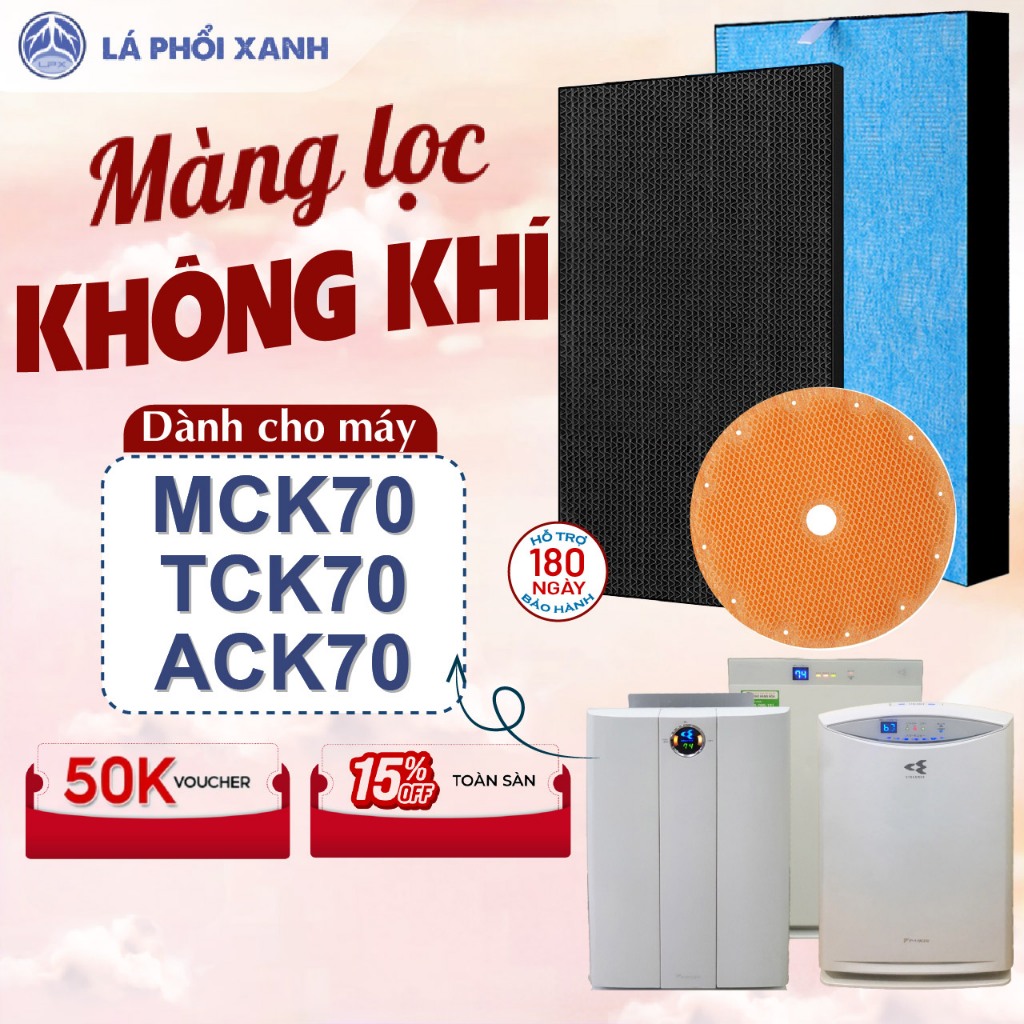 Màng lọc không khí tương thích máy Daikin MCK70 ACK70 TCK70 - Màng lọc hepa - Tấm lọc không khí - Bù