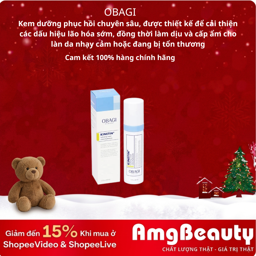 Kem dưỡng phục hồi, làm dịu da Obagi Kinetin Hydrating Cream 50ml