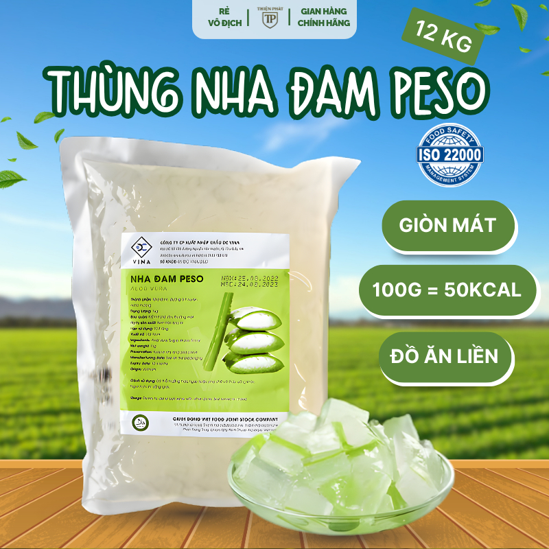 [Sỉ 5 - 10kg] Thạch Nha Đam Peso Chế Biến Sẵn, Giòn, Ngon Thanh Mát Từ Nha Đam Tươi
