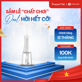 TĂM nước thông minh TWT2025 áp lực tia nước 30-150psi dung tích 350ml có 5 đầu tăm xoay 360 độ