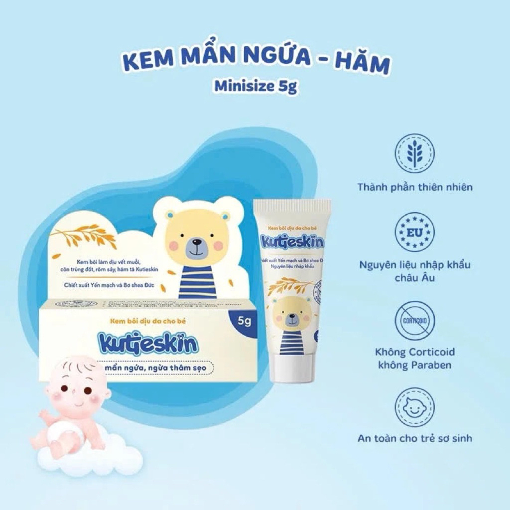 Combo kem dưỡng ẩm Kutieskin hộp 5g
