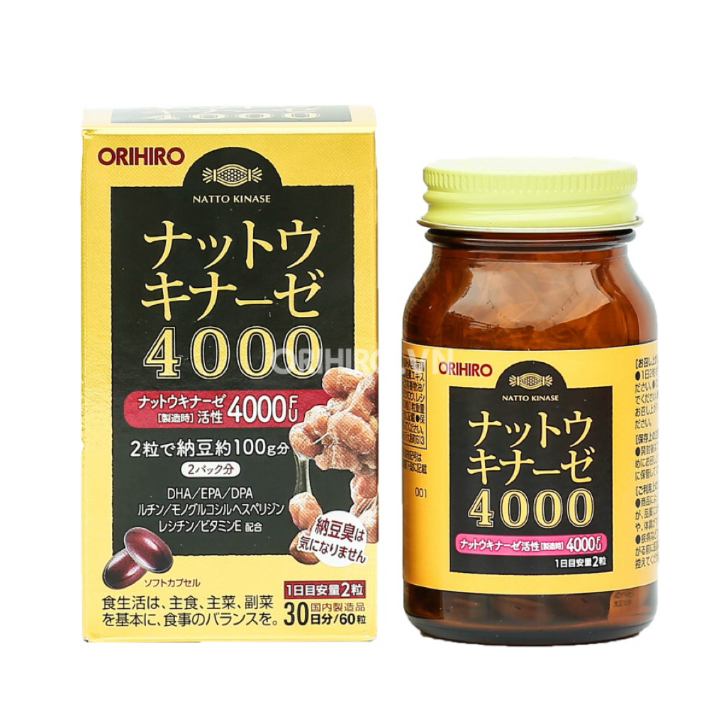 Viên uống Chống đột quỵ Orihiro 4000FU Nhật Bản
