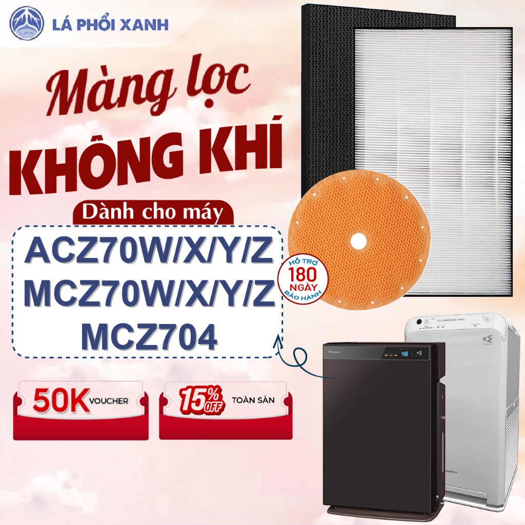 Màng lọc tương thích Daikin ACZ70W/X/Y/Z  MCZ70W/X/Y/Z MCZ704 - Màng lọc Hepa, Màng lọc không khí tư