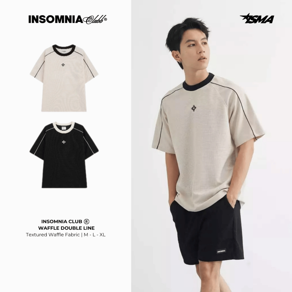 Áo Thun Waffle INSOMNIA Unisex "Double Line" - TS011