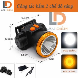 Đèn pin đội đầu led siêu sáng chóa 80mm a5 có kèm sạc và thun đeo