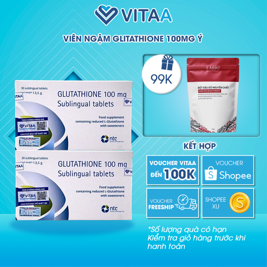 viên ngậm glutathion Viên ngậm glutathione hấp thu nhanh, sáng da