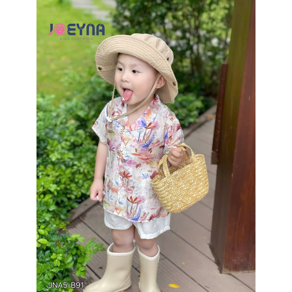 [Tiny Baby Shop] Bộ đi biển hoa lá động vật Joeyna